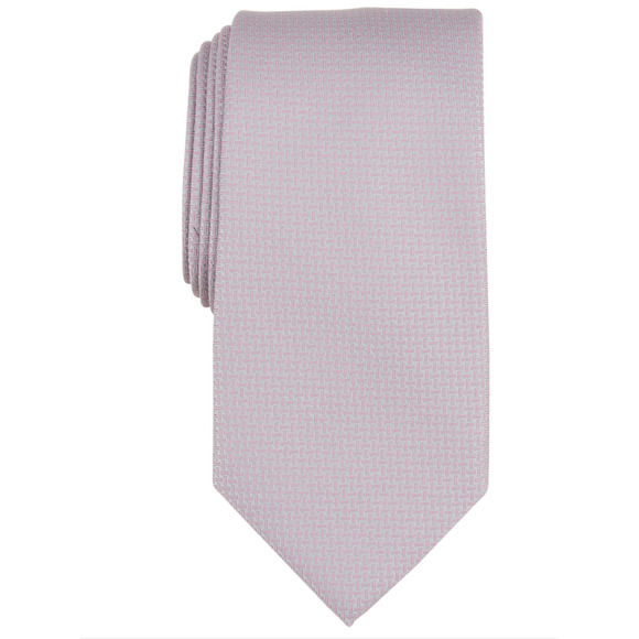 Michael Kors Men Dorset Mini Pattern Tie Silver - Picture 1 of 2